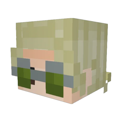 Raunami Minecraft avatar head, 3D render