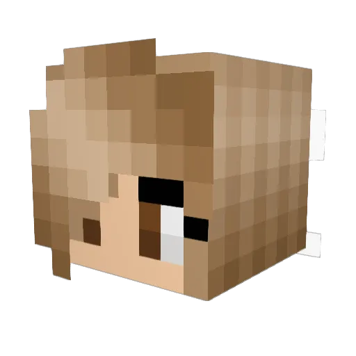 Raundahl16 Minecraft avatar head, 3D render