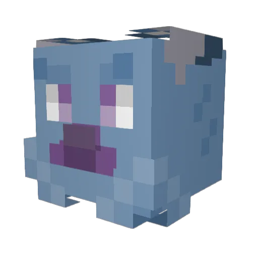 Raundre Minecraft avatar head, 3D render