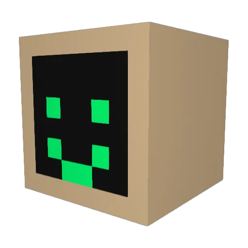 Raundy Minecraft avatar head, 3D render