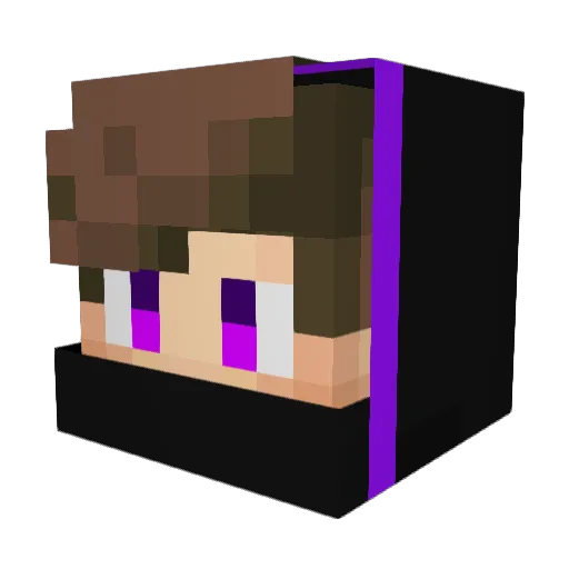 Raunen Minecraft avatar head, 3D render
