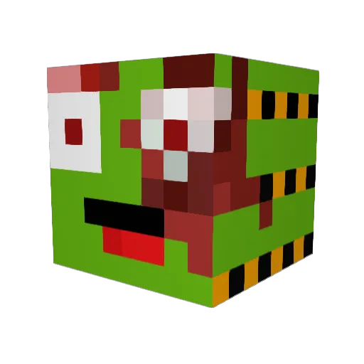 Raupe2008 Minecraft avatar head, 3D render