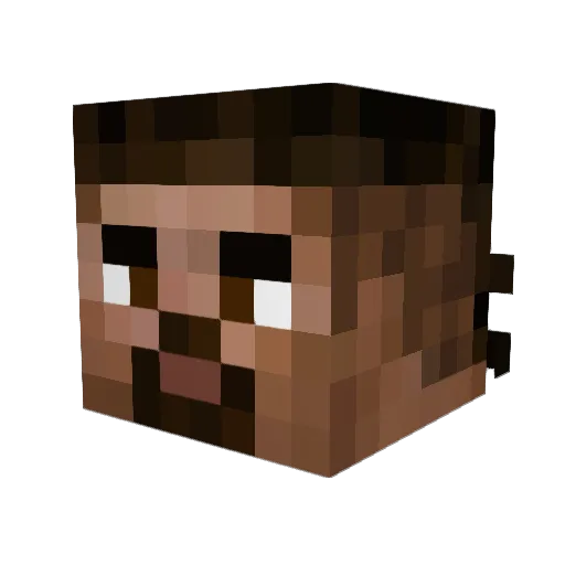 Raurok Minecraft avatar head, 3D render