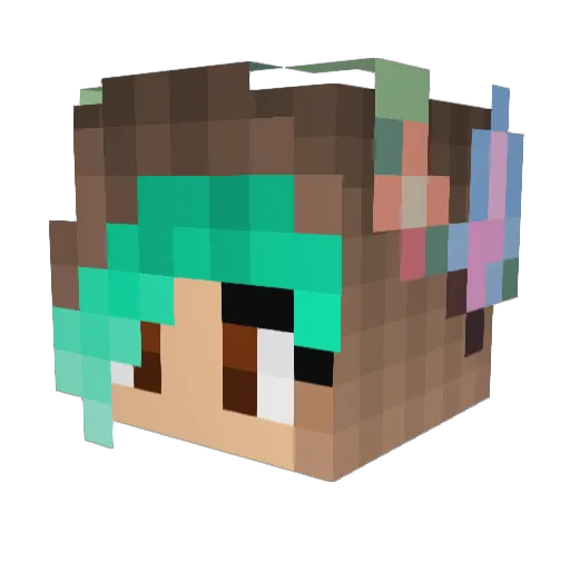 Rauschiii Minecraft avatar head, 3D render