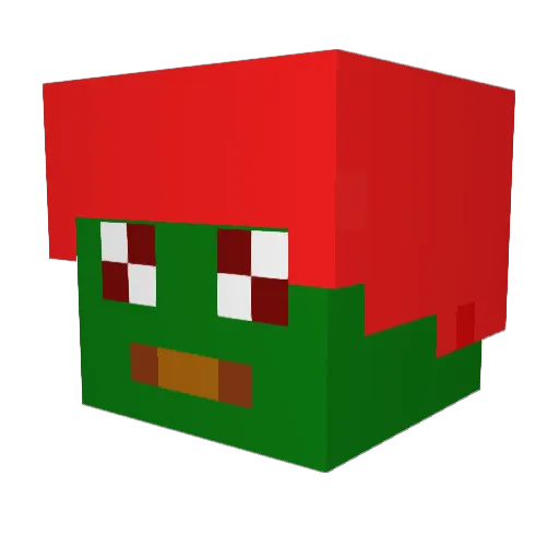 Rausgeflutscht Minecraft avatar head, 3D render