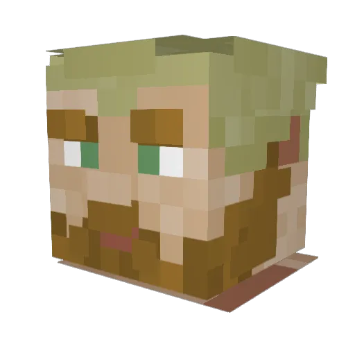 RauskuX Minecraft avatar head, 3D render