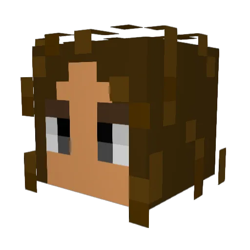 Rautista Minecraft avatar head, 3D render