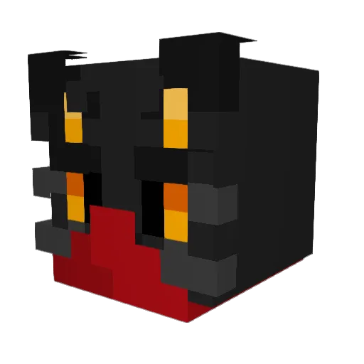 Rautix Minecraft avatar head, 3D render