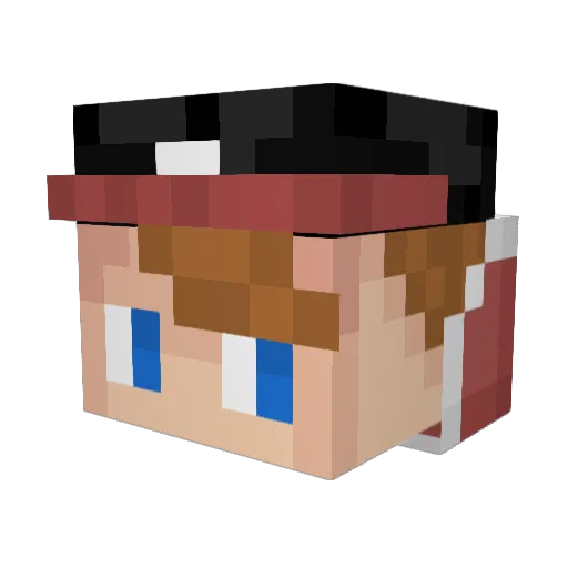 Raux221 Minecraft avatar head, 3D render