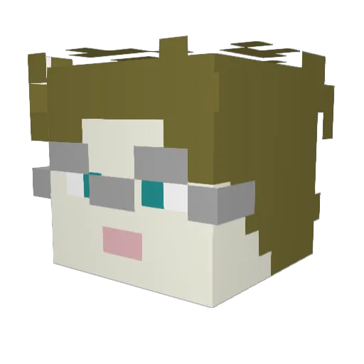 RavRaider Minecraft avatar head, 3D render