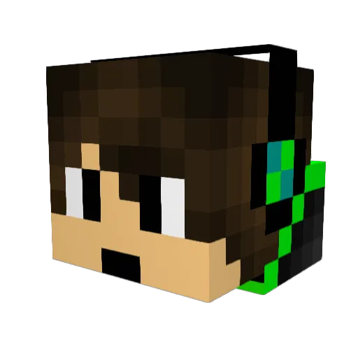 RavageTurtle Minecraft avatar head, 3D render