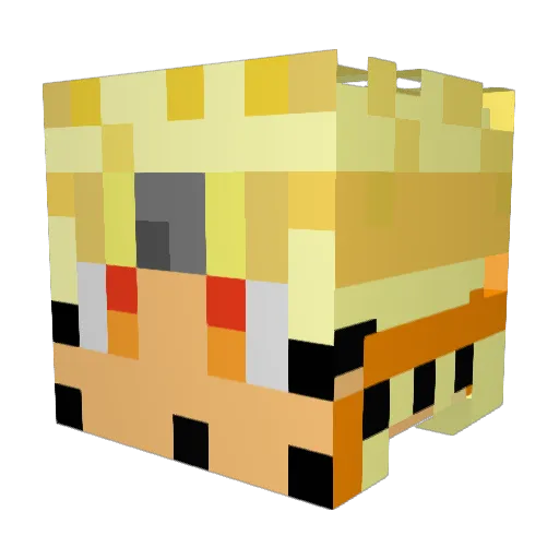 RavagerRien Minecraft avatar head, 3D render
