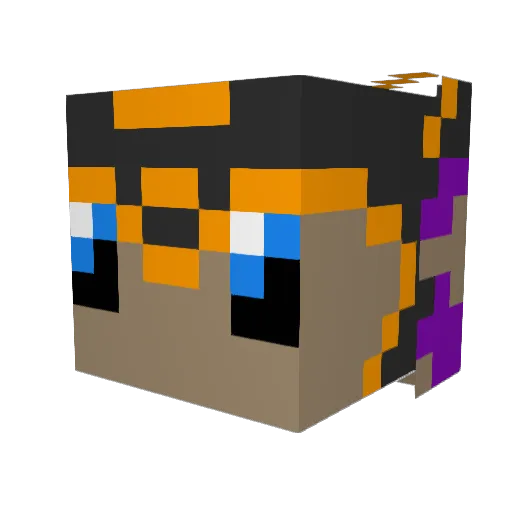 Ravali Minecraft avatar head, 3D render