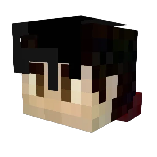 Ravane_ Minecraft avatar head, 3D render
