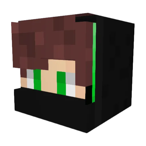 Ravaro10 Minecraft avatar head, 3D render