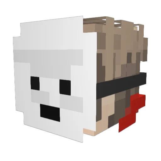 Ravaxxx Minecraft avatar head, 3D render