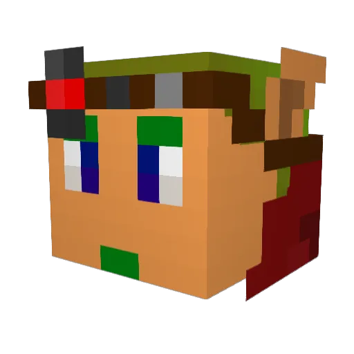 Rave_fiend Minecraft avatar head, 3D render