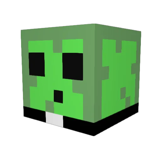 Raveammachen Minecraft avatar head, 3D render