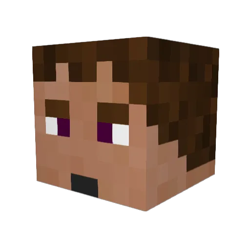 Raveanox Minecraft avatar head, 3D render