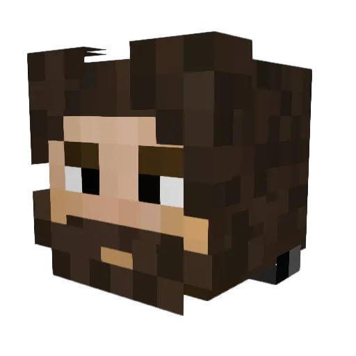 Ravelli Minecraft avatar head, 3D render