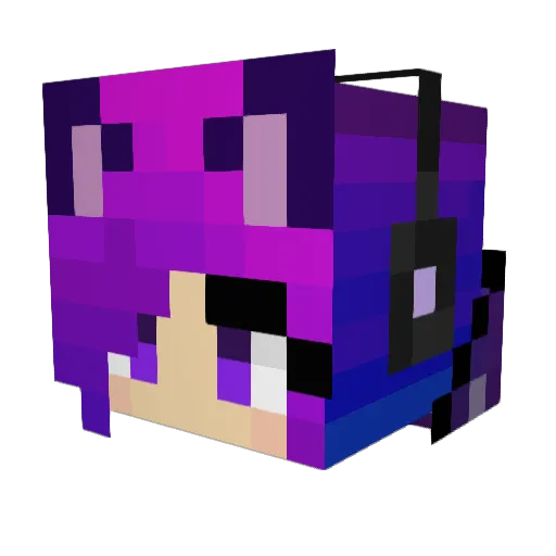Raven2101 Minecraft avatar head, 3D render