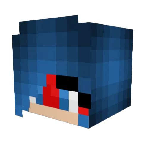 Raven215 Minecraft avatar head, 3D render