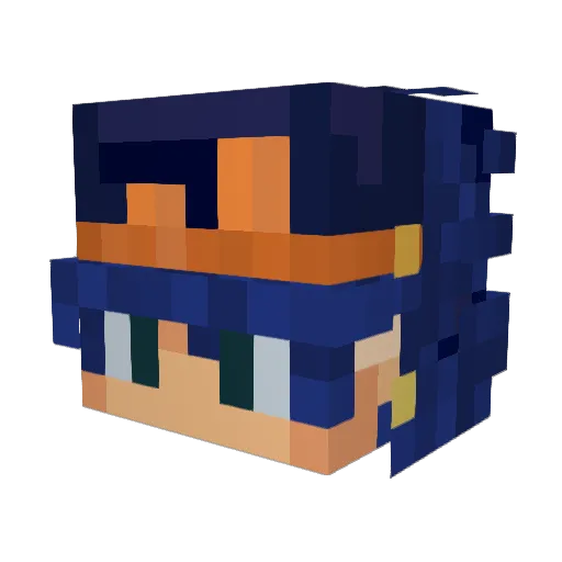 Raven749 Minecraft avatar head, 3D render