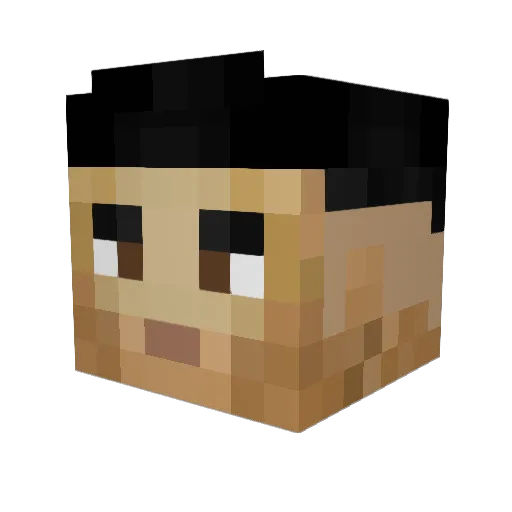 Raven786 Minecraft avatar head, 3D render