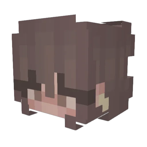 Raven8132 Minecraft avatar head, 3D render
