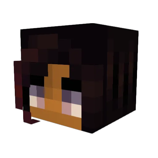 RavenAfton Minecraft avatar head, 3D render