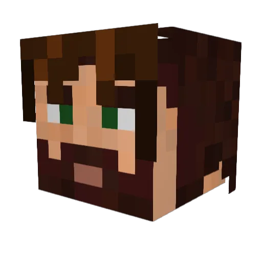RavenApollo Minecraft avatar head, 3D render