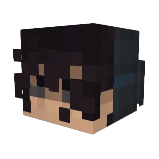 RavenArtist Minecraft avatar head, 3D render