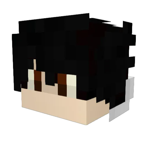 RavenAyano Minecraft avatar head, 3D render