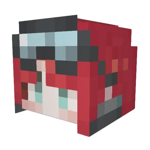 RavenBergier Minecraft avatar head, 3D render