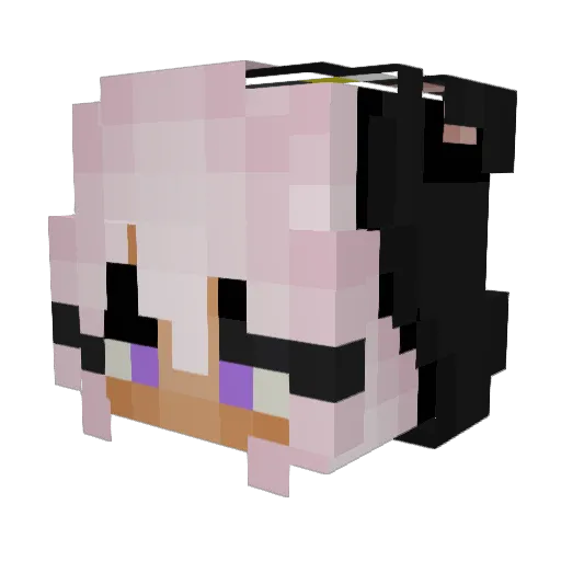 RavenBunny Minecraft avatar head, 3D render
