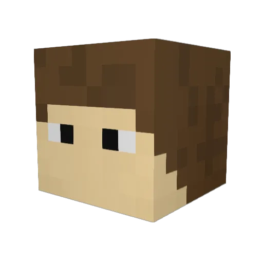 RavenDesires Minecraft avatar head, 3D render