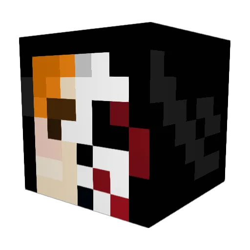 RavenFeared Minecraft avatar head, 3D render