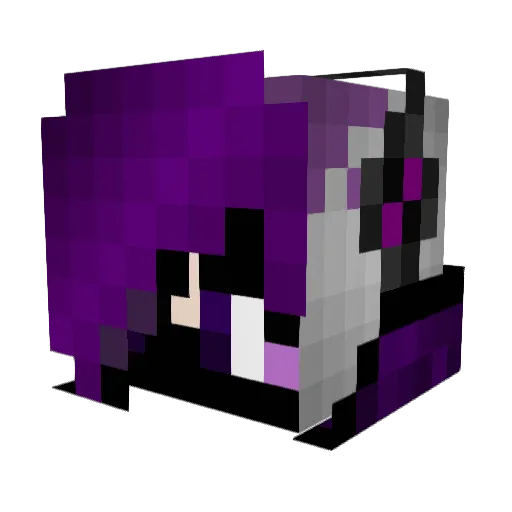 RavenFlame98 Minecraft avatar head, 3D render
