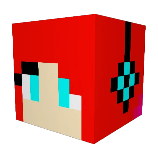 RavenGamin Minecraft avatar head, 3D render