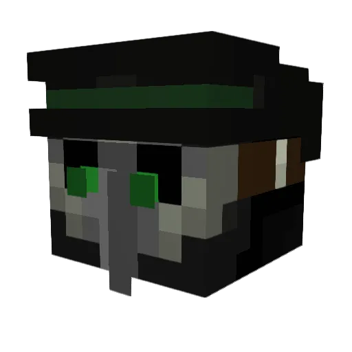 RavenHeretic Minecraft avatar head, 3D render