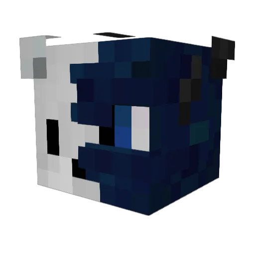 RavenLime Minecraft avatar head, 3D render