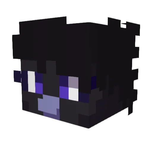 RavenMadman Minecraft avatar head, 3D render
