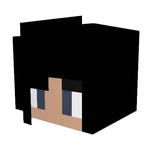 RavenMysteria Minecraft avatar head, 3D render