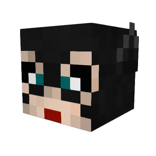 RavenPuff413 Minecraft avatar head, 3D render