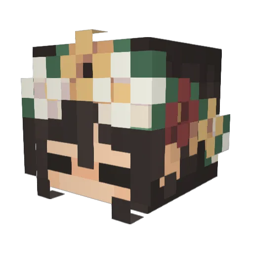 RavenRain14 Minecraft avatar head, 3D render