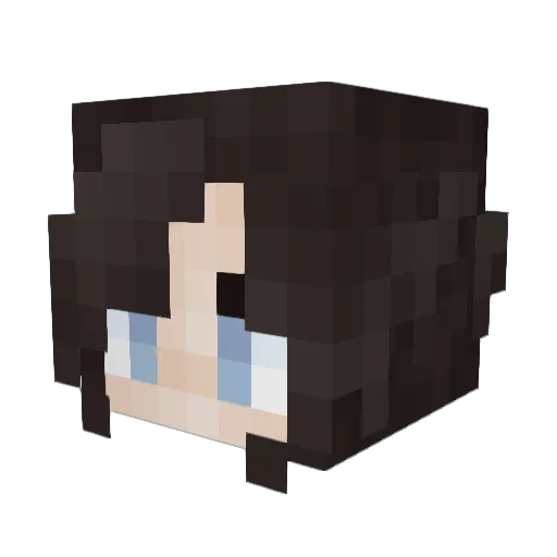 RavenTheBrazen Minecraft avatar head, 3D render