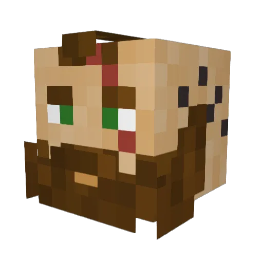 RavenUchiha Minecraft avatar head, 3D render