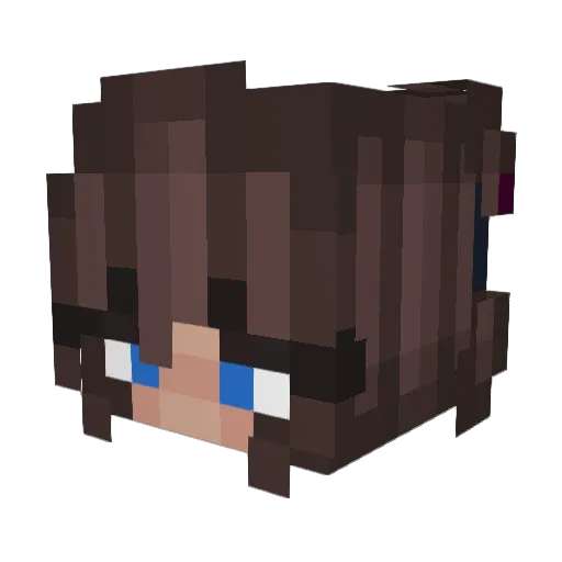 RavenWheels Minecraft avatar head, 3D render