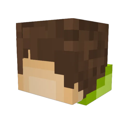 RavenYT Minecraft avatar head, 3D render