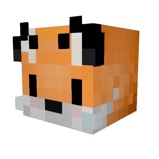 Raven_17_ Minecraft avatar head, 3D render